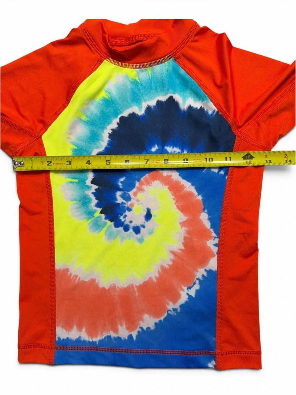 Lands' End Kids' Long-Sleeve Rashguard Set - Navy Gamer & Tie-Dye Orange NWOT